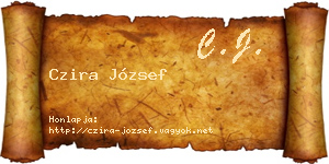Czira József névjegykártya